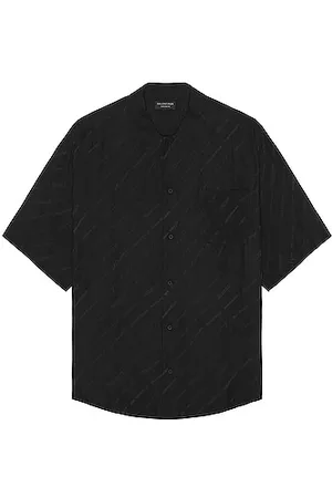 Balenciaga Men Short sleeved Shirts - Short Sleeve Minimal Shirt in Black