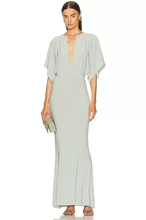 Norma Kamali Women Evening Dresses - Obie Gown in Sage