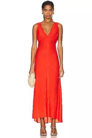 Noam Women Maxi Dresses - Clementine Dress in Orange