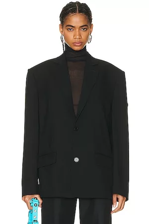 Balenciaga Women Blazers - Washed Sb Jacket in Black