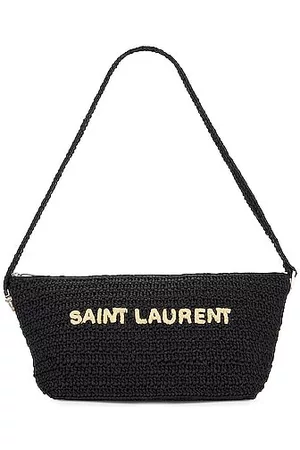 Saint Laurent Women Wallets - Le Rafia Raffia Bag in Black