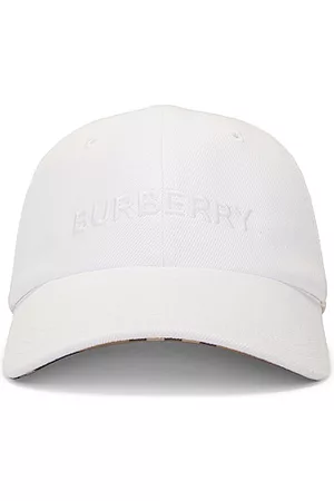 Burberry Men Hats - White Denim Hat in White