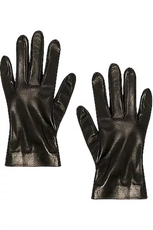 Saint Laurent Women Gloves - Leather Gloves in Black