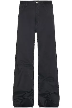 Maison Margiela Men Chinos - 5 Pocket Cotton Poly Satin Pants in Black