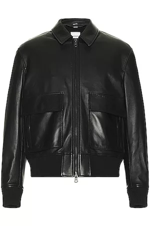 Burberry Men Leather Jackets - Wivelsfield Jacke in Black