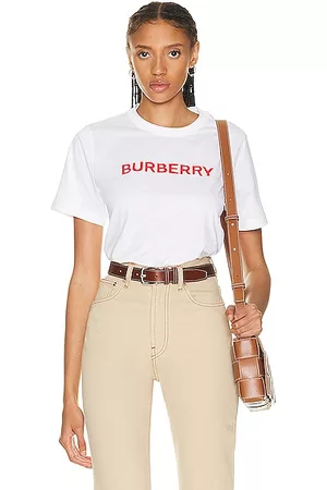 Burberry Women Polo T-Shirts - Logo T-shirt in White