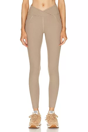 YEAR OF OURS Women Sweats - Ribbed Studio Legging in Tan