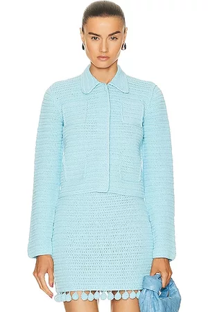 Burberry Women Jackets - Crochet Jacket in Blue
