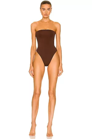 AEXAE Women Suits - Bandeau One Piece in Brown