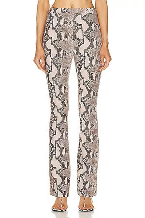 Stella McCartney Women Pants - Python Printed Trouser in Beige
