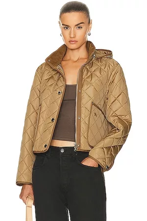 Burberry Women Quilted Jackets - Quilted Jacket in Beige