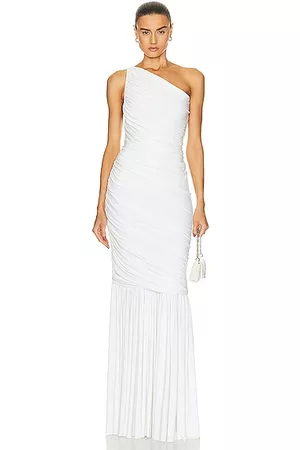 Norma Kamali Women Evening Dresses & Gowns - Diana Fishtail Gown in White