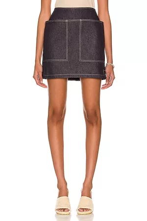 Max Mara Women Denim Mini Skirts - Vivetta Mini Skirt in Charcoal