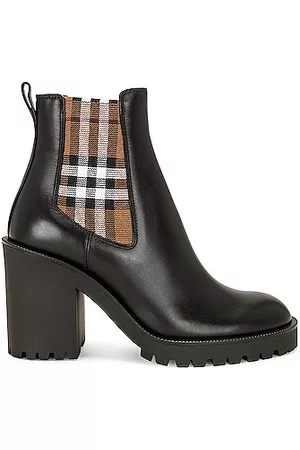Burberry Women Ankle Boots - Leather Ankle Boot in Black