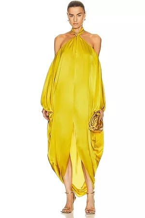Silvia Tcherassi Women Tunic Dresses - Jaquelin Kaftan in Yellow