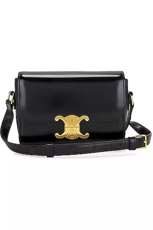 Celine Chain Shoulder Bag In Quilted Goatskin - Black