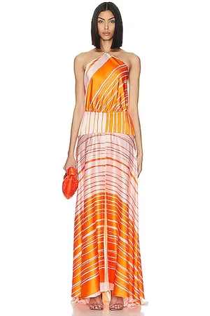 Silvia Tcherassi Women Sleeveless Dresses - Agnese Dress in Orange