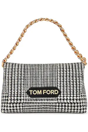 Tom Ford Black Mini Label Chain Bag