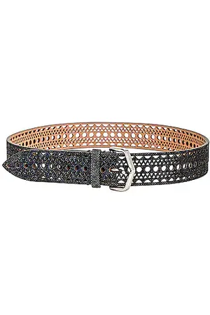 Buy EMPORIO ARMANI Logo Print Belt with Eagle Metal Buckle Closure, Brown  Color Women