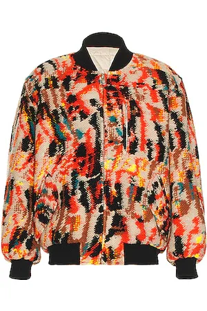 Isabel Marant Orange Otis Reversible Bomber Jacket in Black for