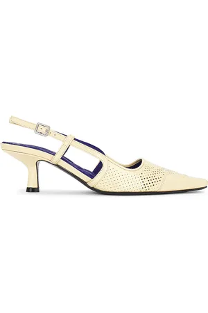 Burberry Chisel Sling Back Pump in Cream