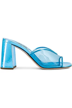 Miu Miu Heeled Mule in Blue