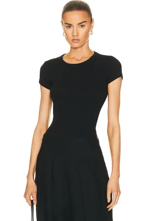 ENZA COSTA Pointelle Knit Cap Sleeve Crew Top in