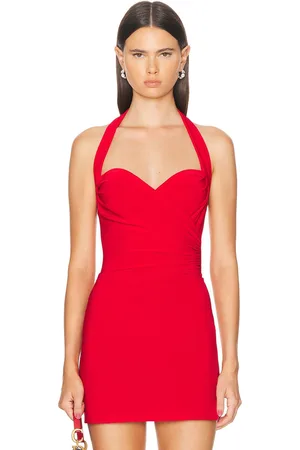 Norma Kamali Cayla Bodysuit in Red