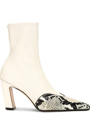 Khaite Nevada Ankle Stretch Boot in Ivory
