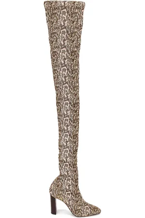Saint Laurent Moon Boots in Brown