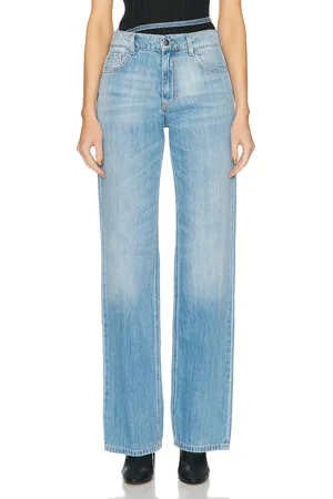 Nensi Dojaka Boyfriend Wide Leg in Denim-Light