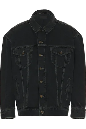 Saint Laurent Egg Shape Denim Jacket in Denim-Dark