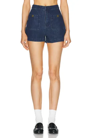 Frame Trouser Short in Denim-Dark