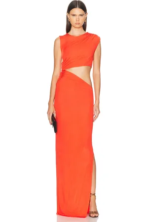 Atlein Cut Out Sleeveless Long Dress in
