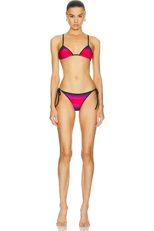 The Attico Shaded Print Bikini Set in Pink