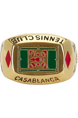 Casablanca Tennis Club Ring in Metallic Gold