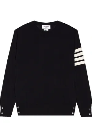 Thom Browne Sustainable Merino Classic Crew Sweater in Blue