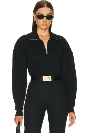 Saint Laurent Half Zip Sweater in Black