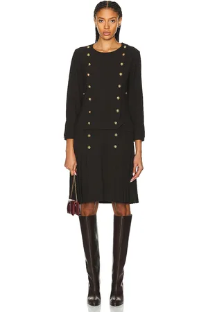 CHANEL Button Bodice Dress in