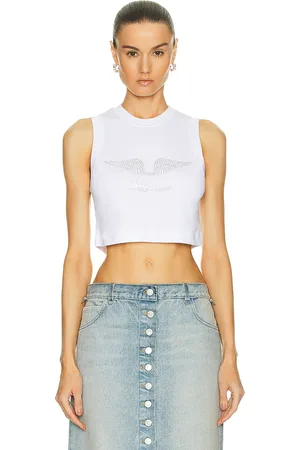 BLUMARINE Cropped Tank Top in White