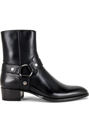 Saint Laurent Wyatt Harness Boot in Black
