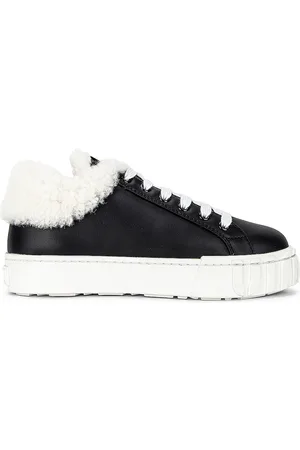 Miu Miu Lace Up Sneakers in Black