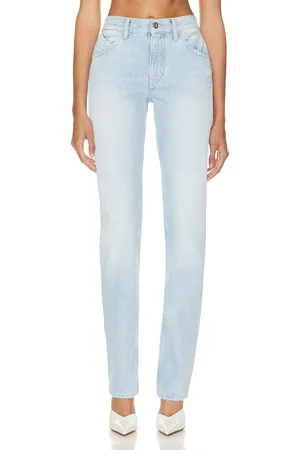 The Attico Girlfriend Long Pant in Denim-Light