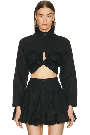 Alaïa Cropped Shirt in Black