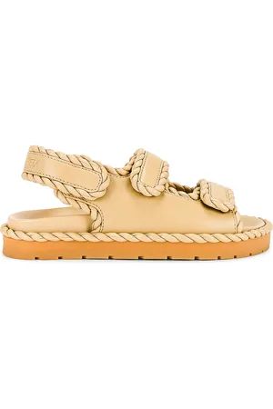 Bottega Veneta Jack Slingback Flat Sandal in Cream