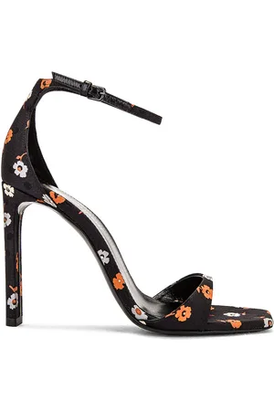 Saint Laurent Bea Ankle Strap Sandals in Black