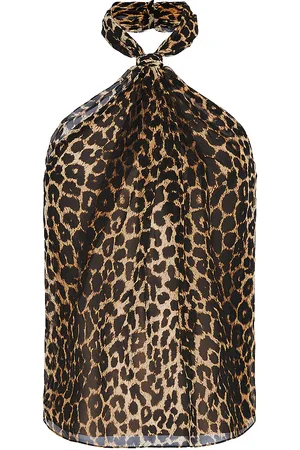 Saint Laurent Top Marcel Cravate in Brown