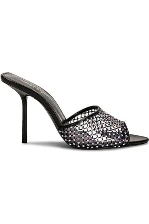Saint Laurent Disco Mules in Black