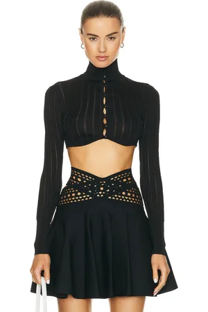 Alaïa Crinoline Cardigan in Black