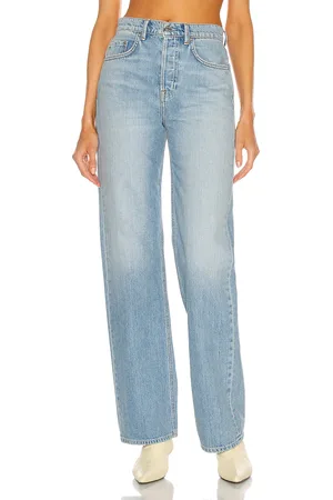 GRLFRND Brooklyn High Rise Straight in Denim-Medium